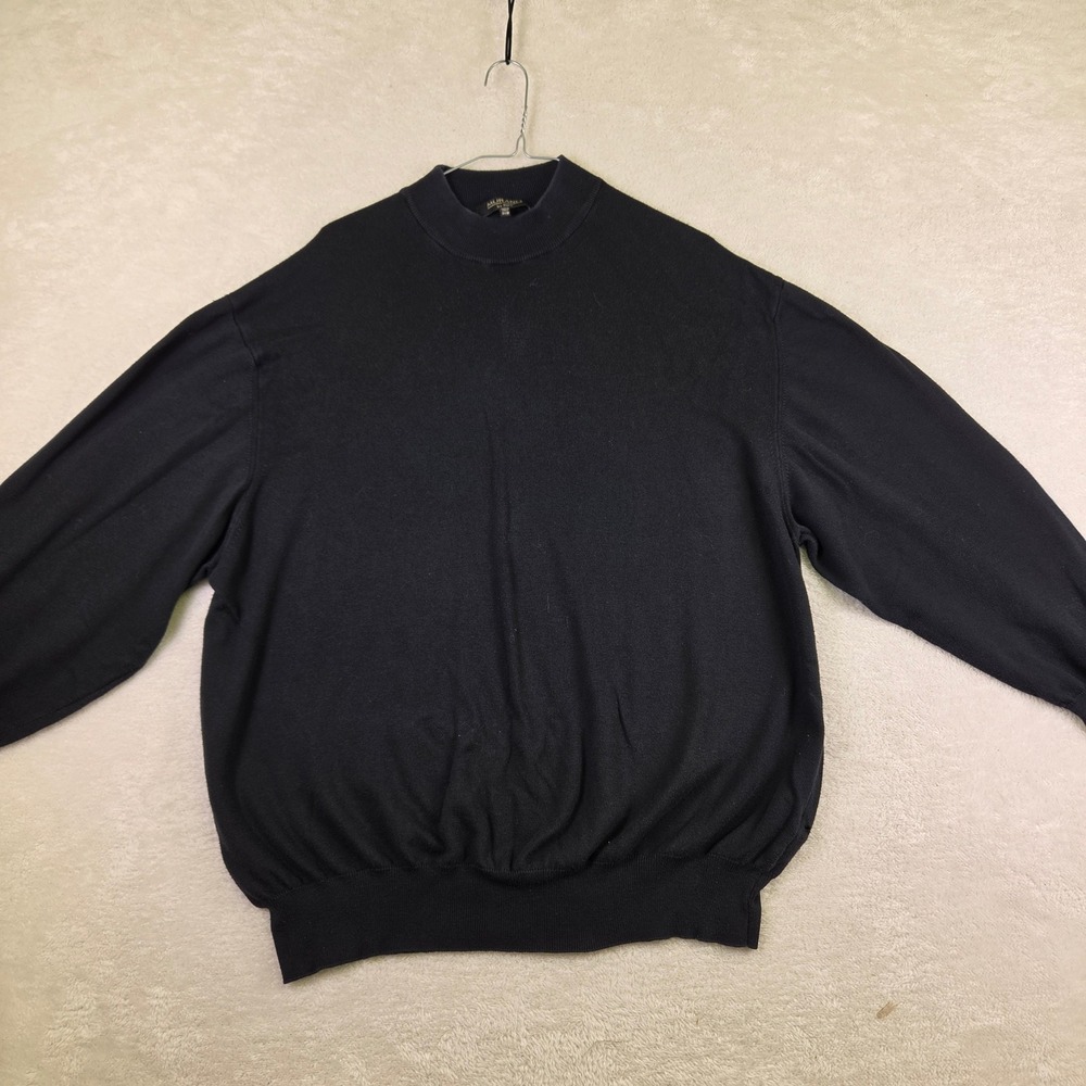Murano by Raffi Mens Black Mock Neck Sweater Made in Italy Size 3XB 4107